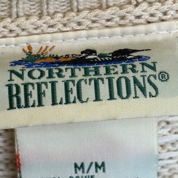 Northern Reflections VTG Floral Crochet Knit Ornate Brass Buttons Cardi Sweater - Picture 12 of 15